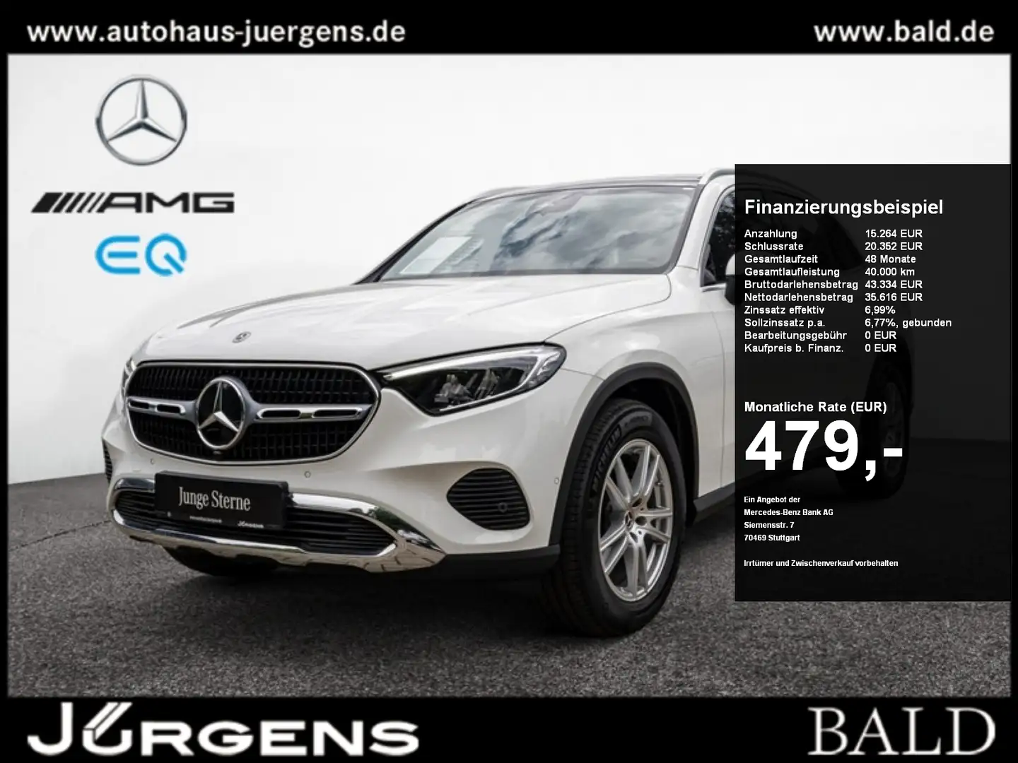 Mercedes-Benz GLC 220 d 4M Avantgarde/LED/Cam/Pano/AHK/Memo/18 Weiß - 1