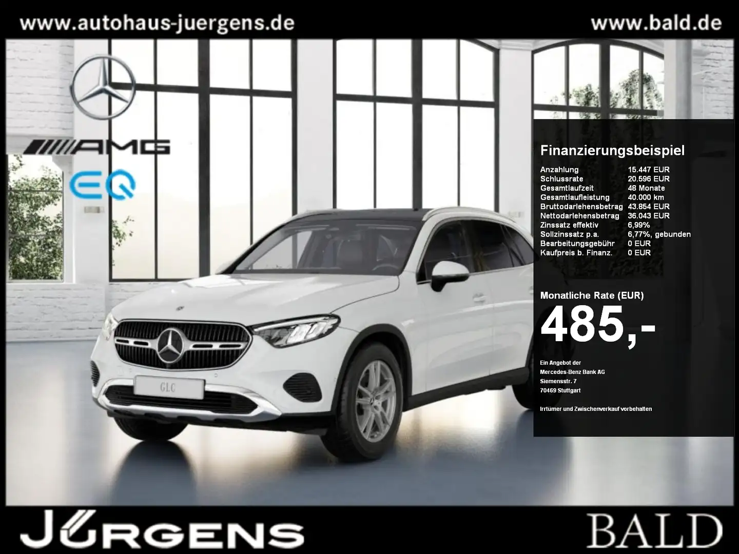 Mercedes-Benz GLC 220 d 4M Avantgarde/LED/Cam/Pano/AHK/Memo/18 Bílá - 1