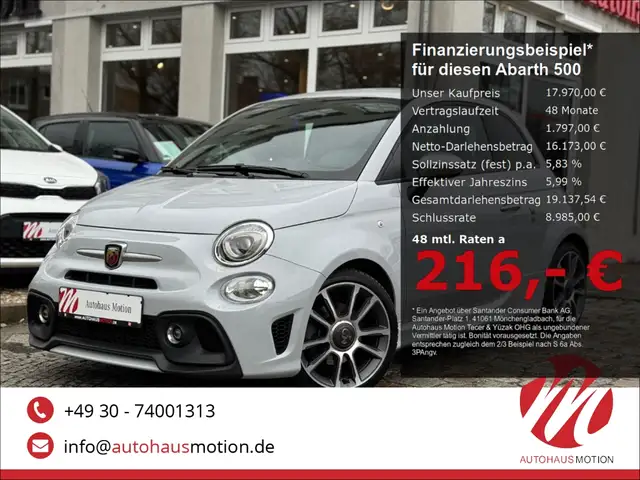 Abarth 500 595 Turismo Sportpaket Sportabgasanlage Navi Leder