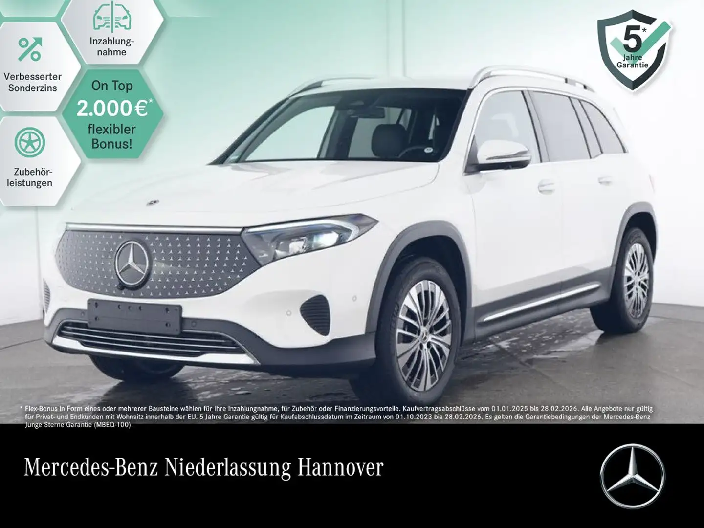 Mercedes-Benz EQB 300 4M ELECTRICART+PLUS-PAKET+360+MEMORY+SPUR Weiß - 1