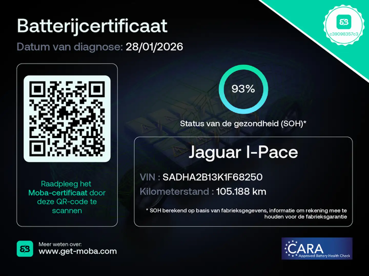 Jaguar I-Pace EV400 SE 90 kWh*93%SOH*Luchtvering* Bleu - 2