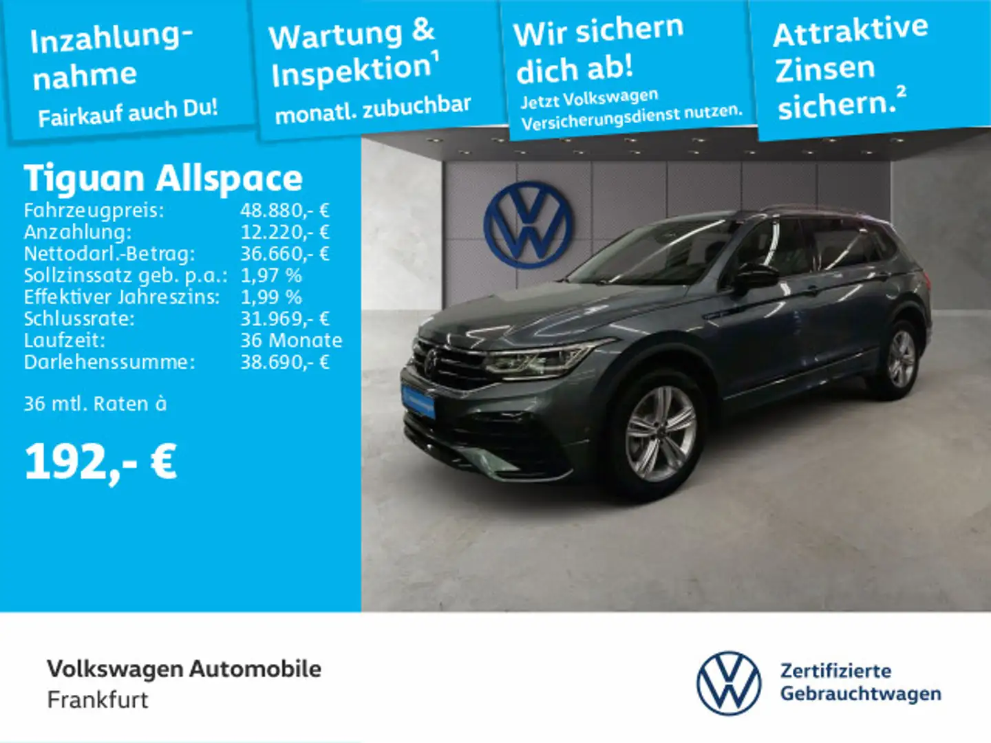 Volkswagen Tiguan Allspace 2.0 TDI DSG 4Motion R-Line Navi Gris - 1