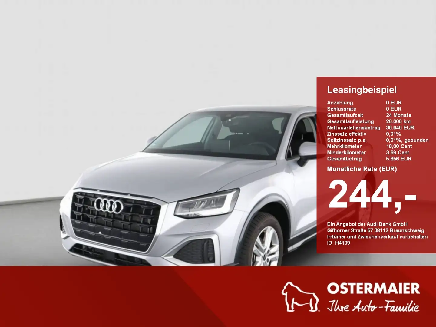 Audi Q2 ADVANCED 35 TFSI 150PS S-TRONIC AHK.LED.VIRTUAL.AL Silber - 1