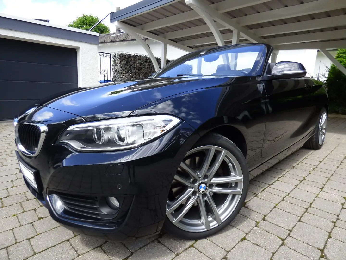 BMW 220 d Advantage *Xenon*Navi*Teilleder*Automatik* Schwarz - 1