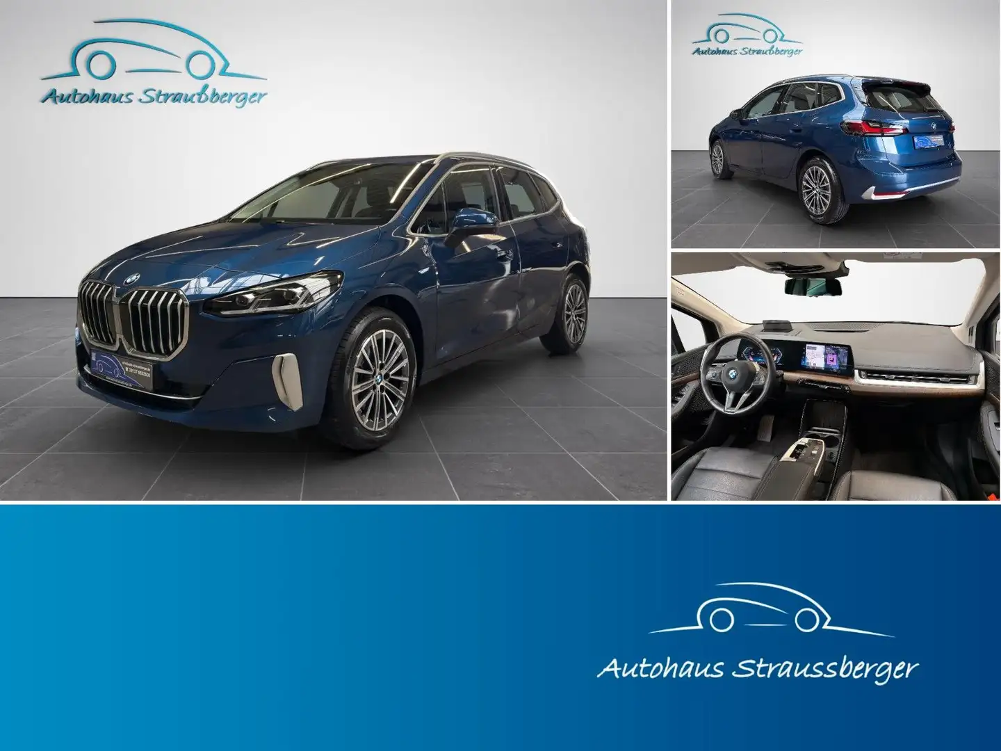 BMW 218 218d AT Luxury Line 360° SHZ 2ZK ACC QI DA+ PANO Blau - 1