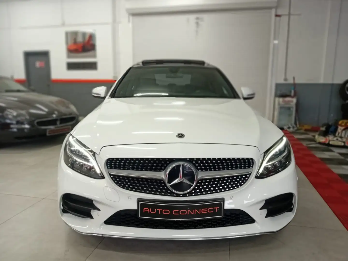 Mercedes-Benz C 200 *AMG LINE*NAVI*CAMERA*CUIR*TOIT PANO*BT AUTO* Blanc - 2