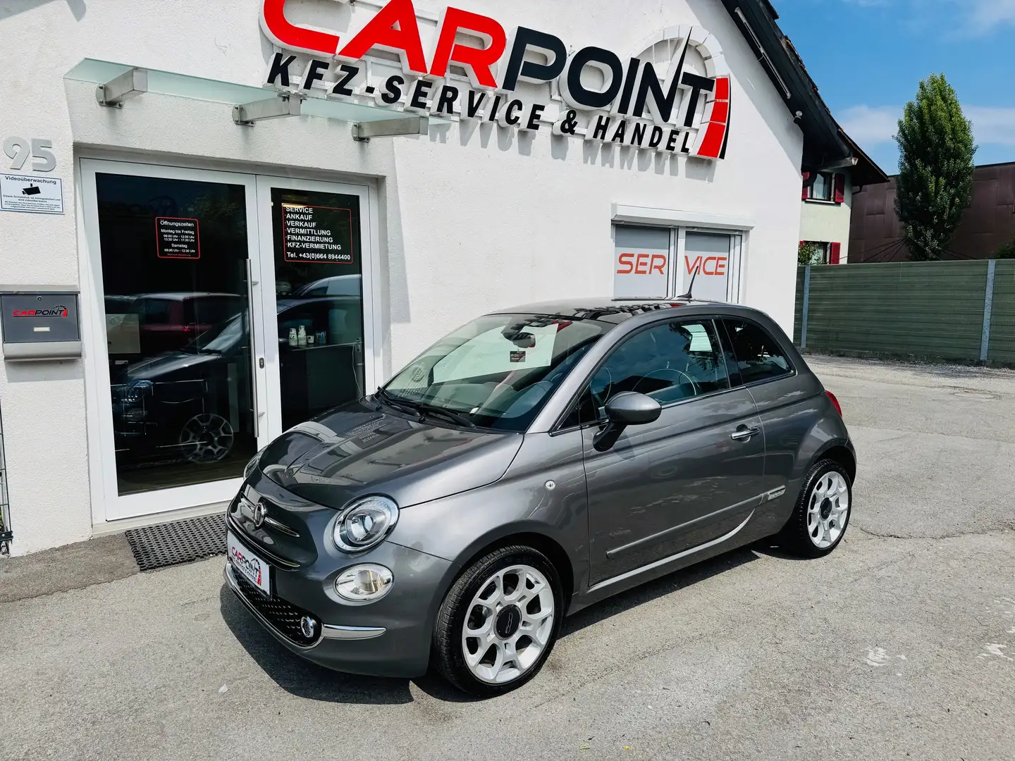 Fiat 500 ECO 1,2 69 Lounge* Navi* Glasdach* Gris - 1