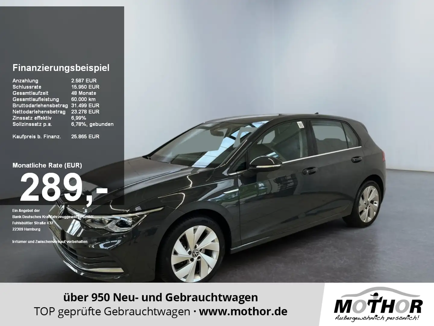 Volkswagen Golf VIII Style 1.5 eTSI DSG 3-Zonen-Klima 4xSHZ Grau - 1