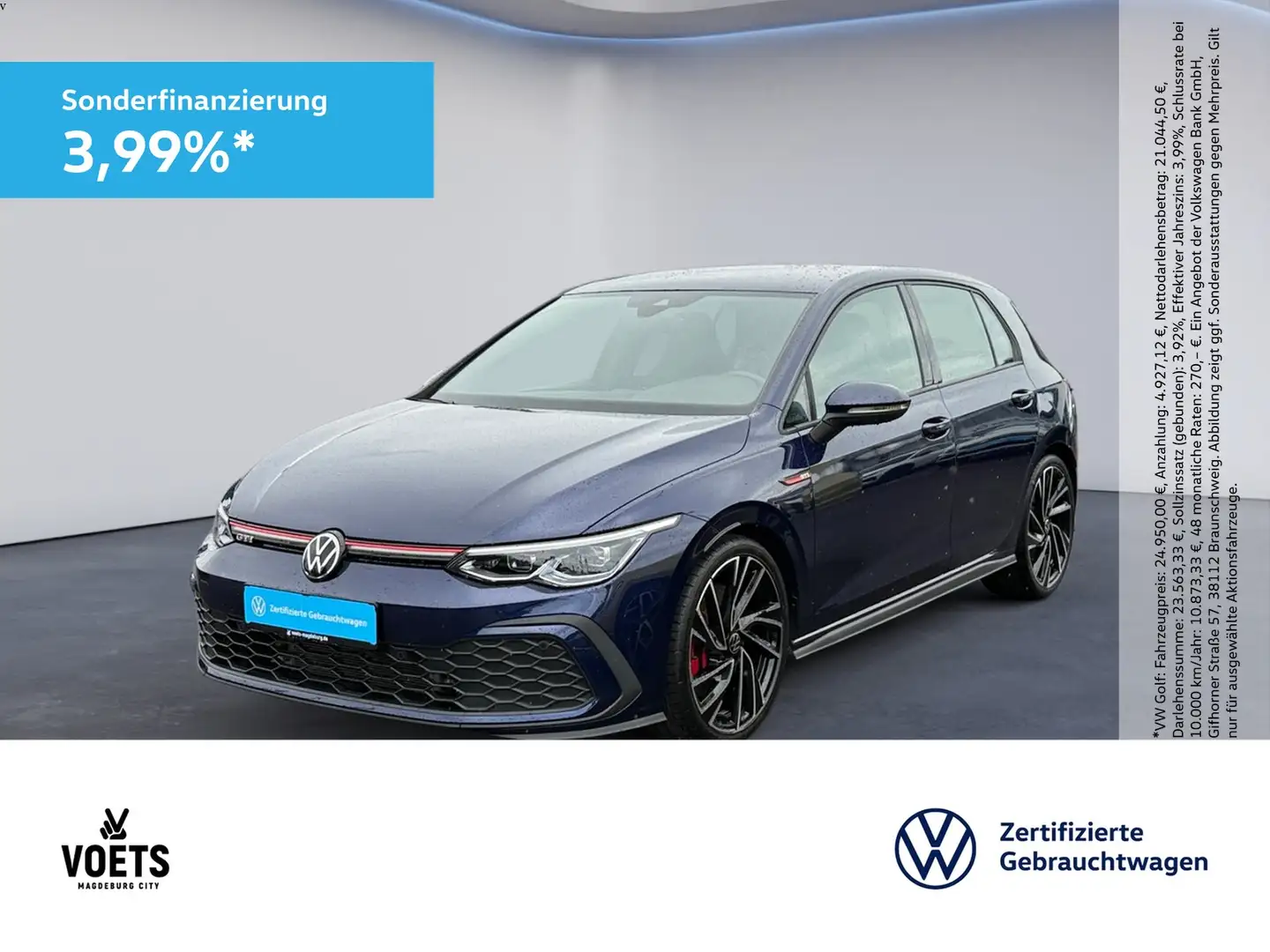 Volkswagen Golf GTI 2.0 TSI NAVI+LED+DIGICOCKPIT+SITZHEIZ Blauw - 1