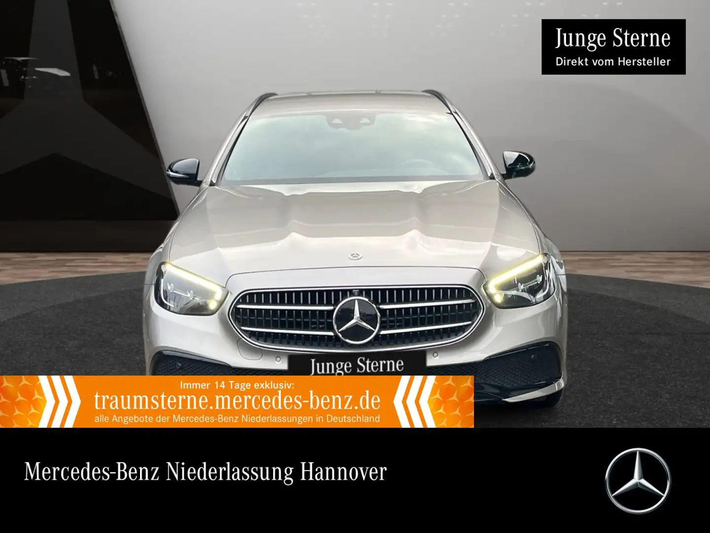 Mercedes-Benz E 300 de T AVANTG+NIGHT+360+AHK+LED+FAHRASS+HUD+9G Silber - 1