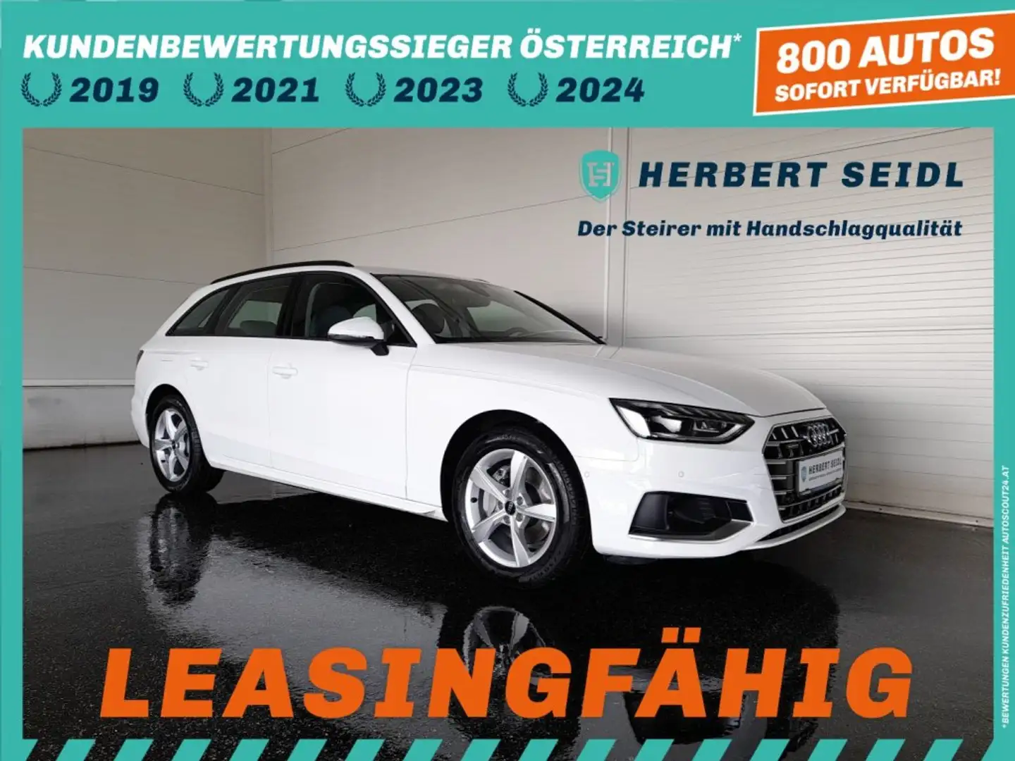 Audi A4 Avant ADVANCED 40 TDI Quattro S-tr *VOLL-LED MIT FLA / NAVI / KAMERA / E-SITZE MIT MEMORY / 3-ZONEN-KLIMA* Weiß - 1