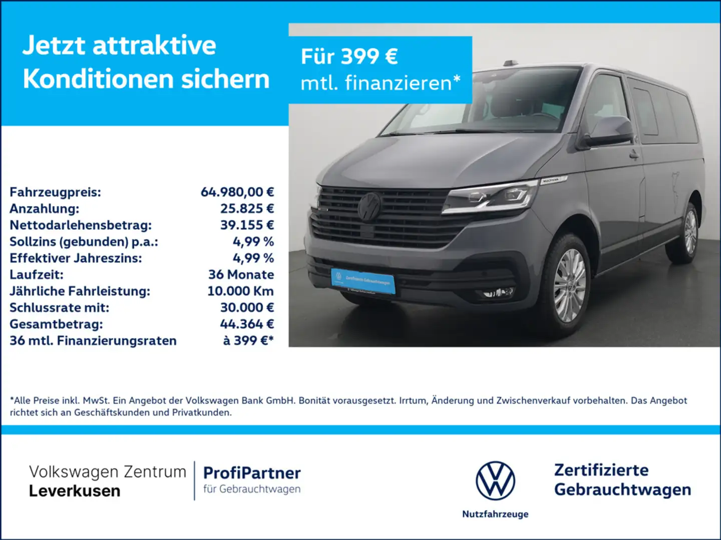 Volkswagen T6.1 Multivan 4MOTION DSG NAVI VIRT MEMORY APP Gri - 1