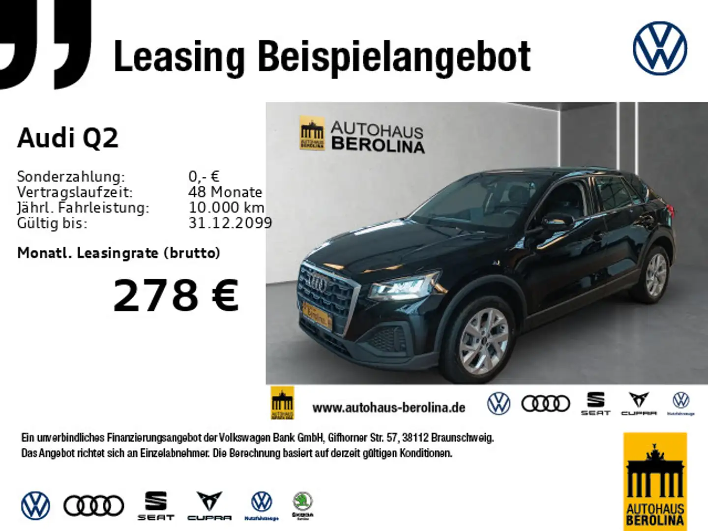 Audi Q2 30 TFSI *17"*PDC*LED*Virt.C* Schwarz - 1