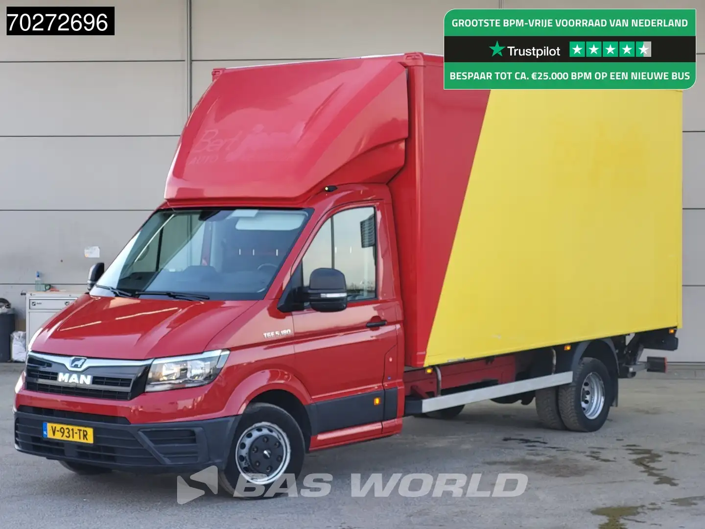 MAN TGE 5.180 Automaat Laadklep Zijdeur Bakwagen 180PK Lat Rojo - 1