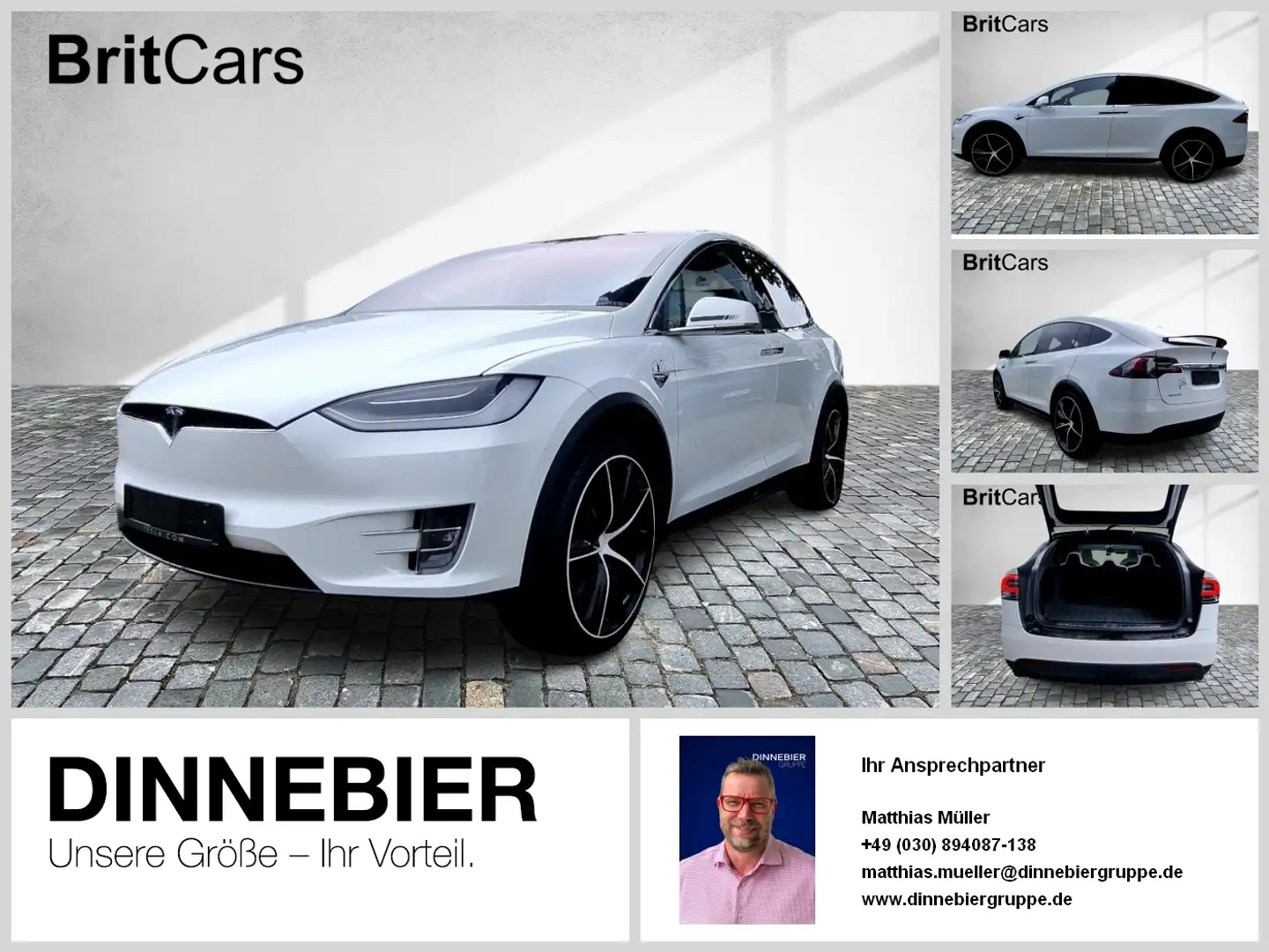 Tesla Model X Performance Dual LED 22 Zoll Felgen Weiß - 1