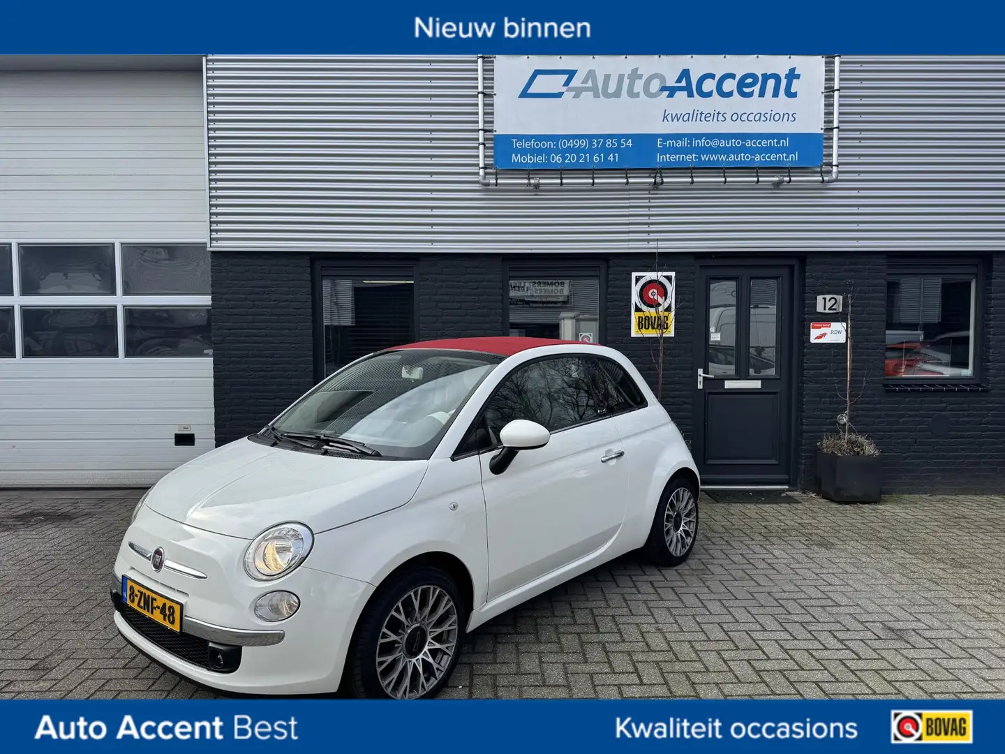 Fiat 500C 1.2 Lounge Navi/Klima/128dkm... Weiß - 1