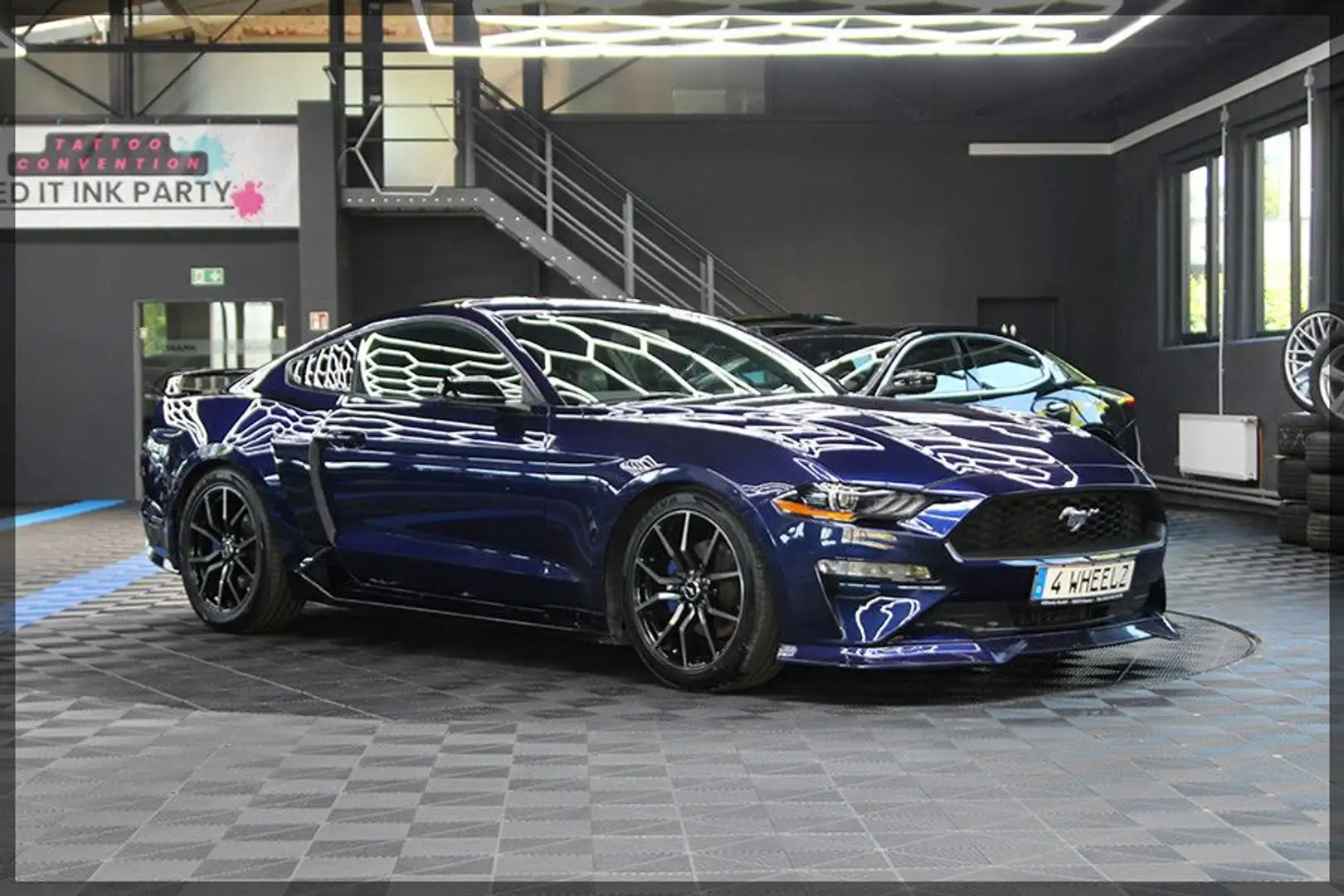 Ford Mustang 2.3 EcoBoost Premium NAVI / CAM / LEDER Blau - 1