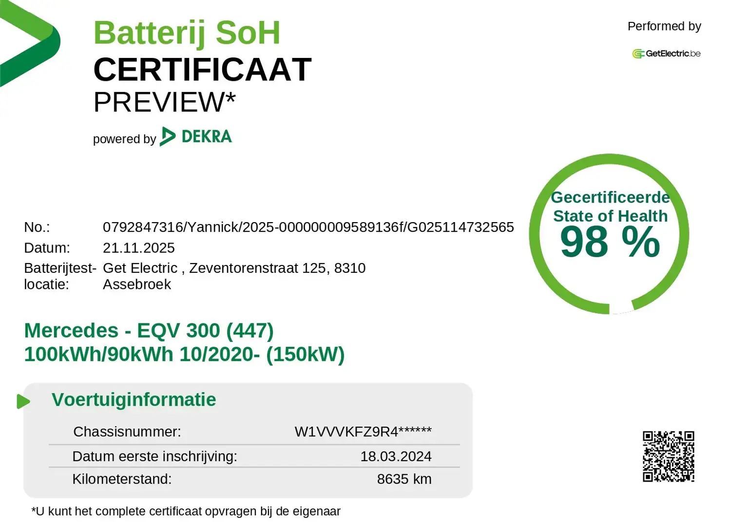 Mercedes-Benz EQV 300 EQV 300 L2 Avantgarde *98% SOH na batterij-test* Noir - 2