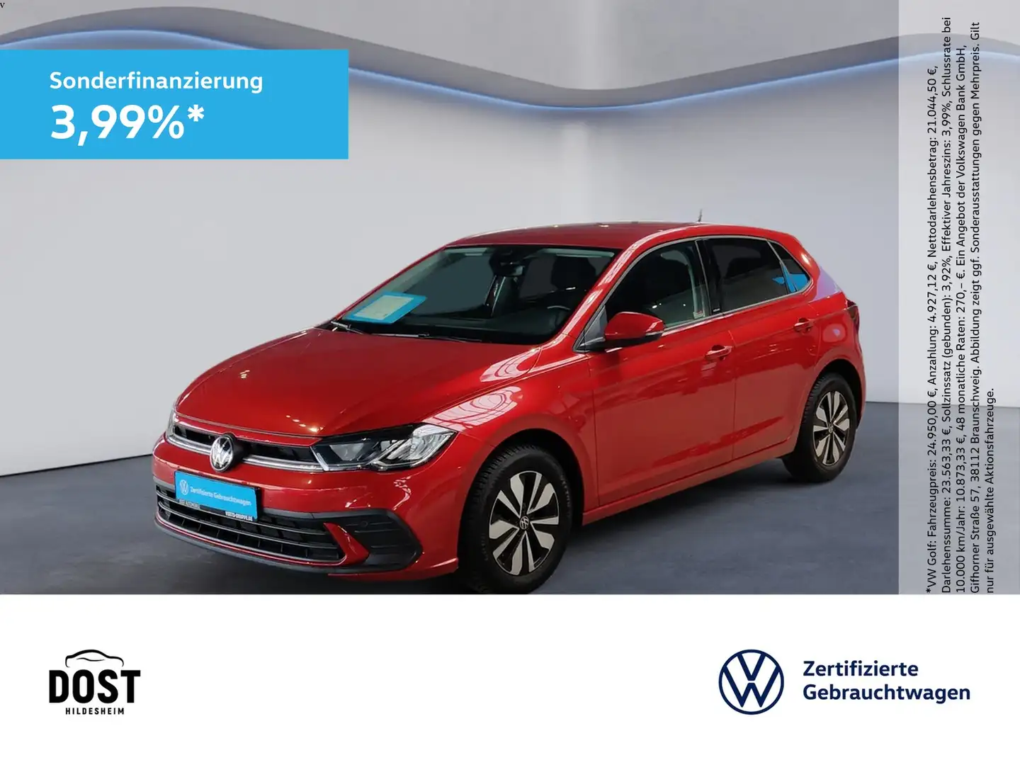 Volkswagen Polo VI 1.0 TSI DSG Move ACC+AHK+LED+NAVI+SHZ Rot - 1