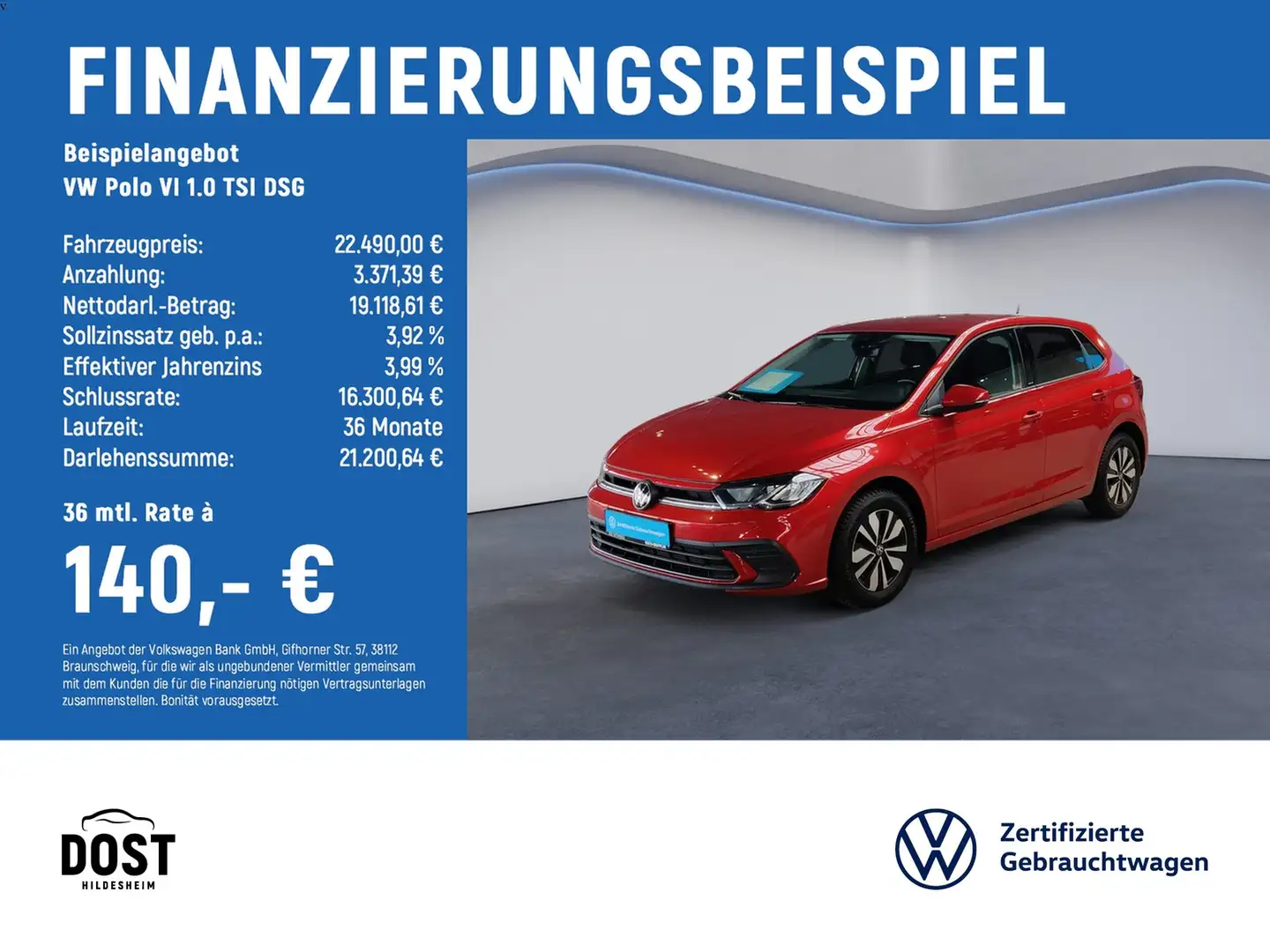 Volkswagen Polo VI 1.0 TSI DSG Move ACC+AHK+LED+NAVI+SHZ Rot - 2