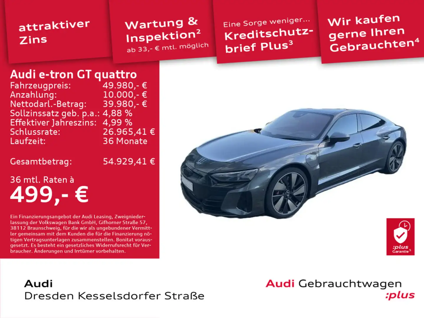 Audi e-tron GT 350 kW Grau - 1