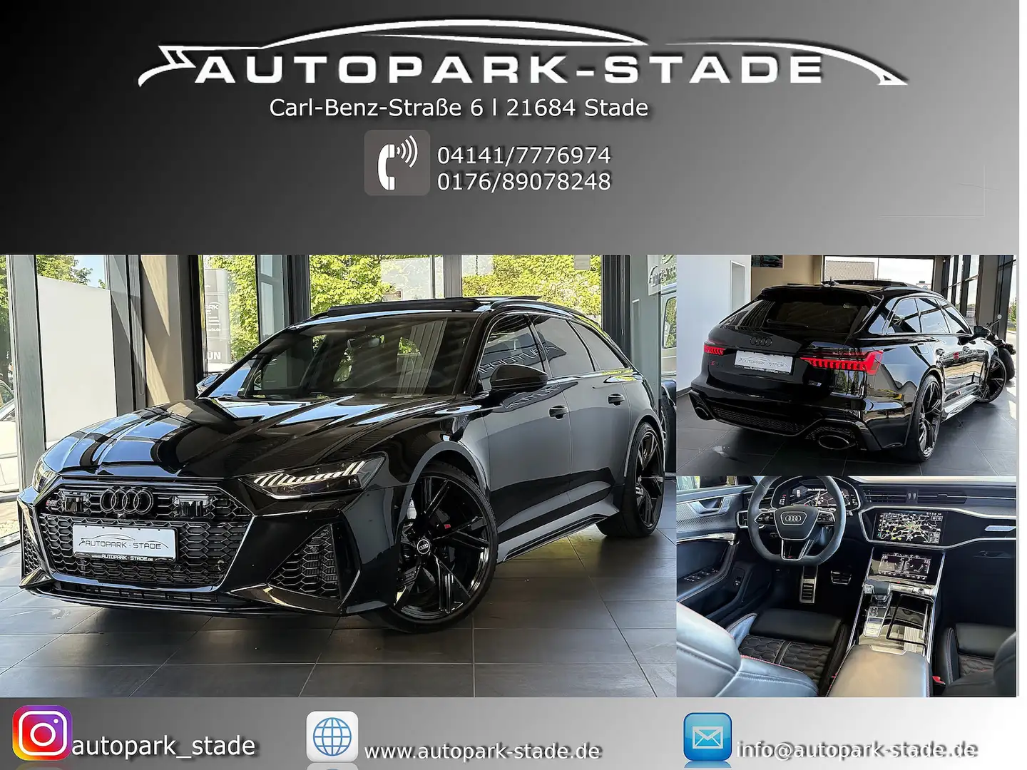 Audi RS6 Av. 4.0 TFSI quattro 360 Pano VirtualCockpit Schwarz - 1