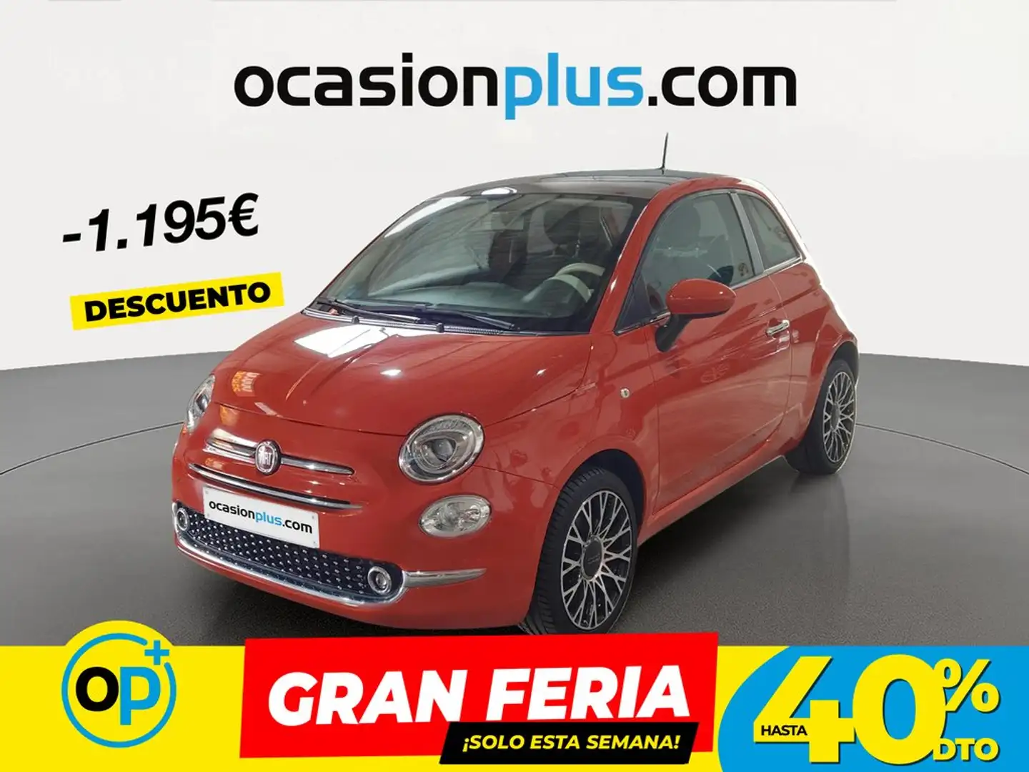 Fiat 500 1.0 Hybrid Dolcevita 52kW Naranja - 1