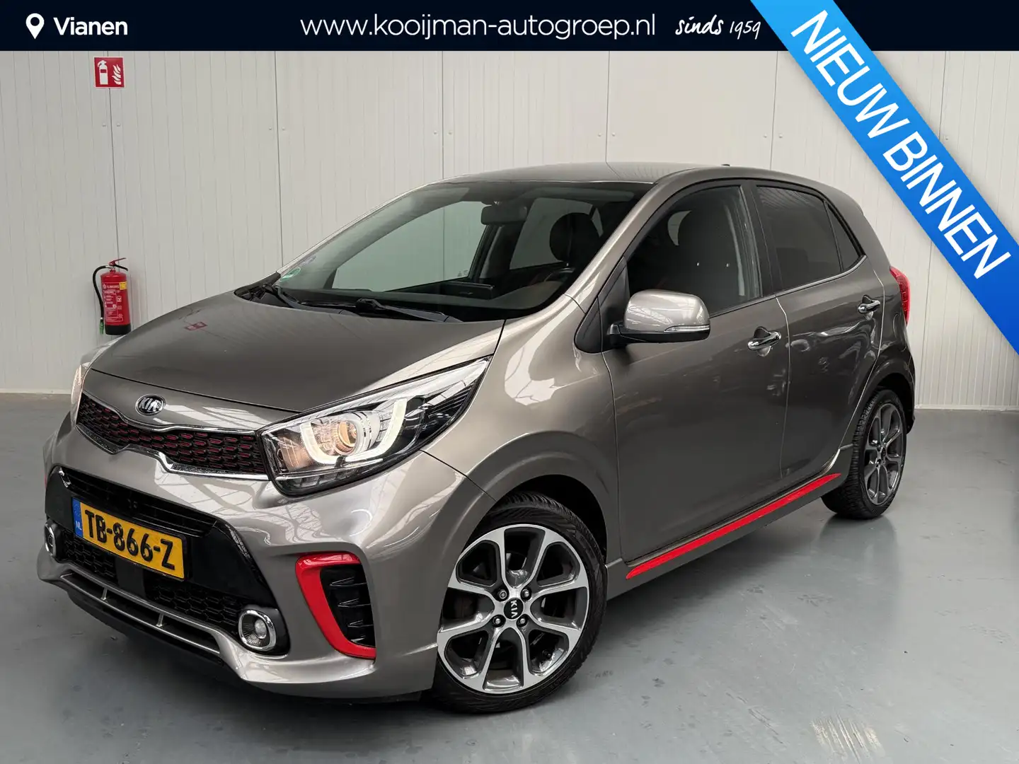 Kia Picanto 1.0 T-GDI GT-Line 5Z, 100 PK, NL Auto, Full Option Gris - 1