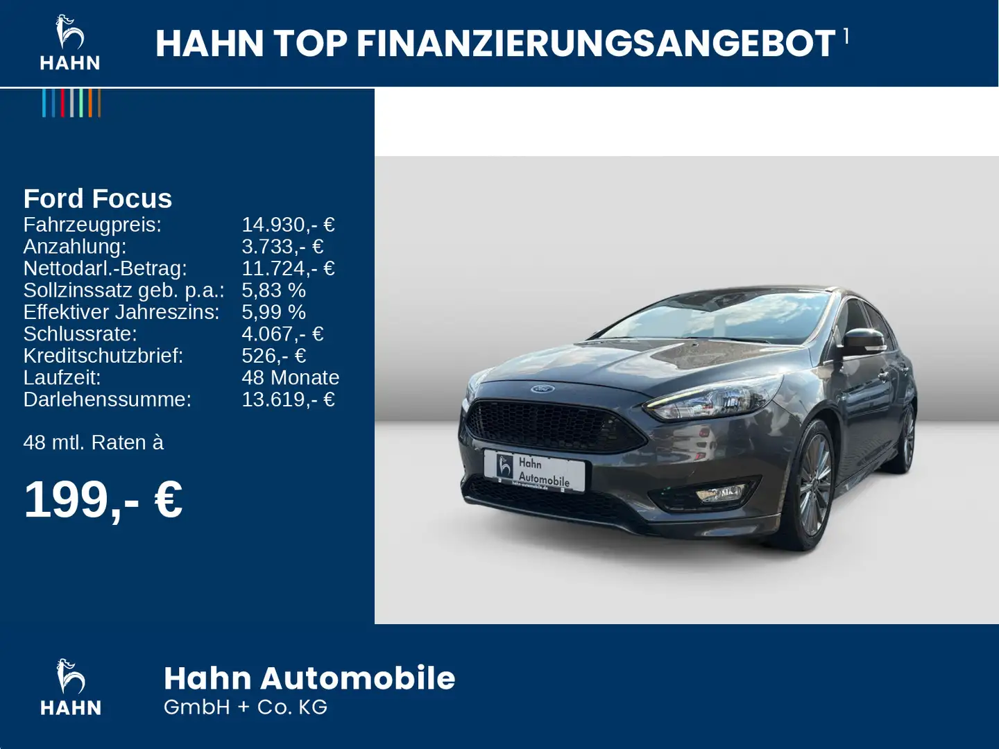 Ford Focus 1.5 EcoBoost ST-Line Aut. PDC/h GRA Gris - 2