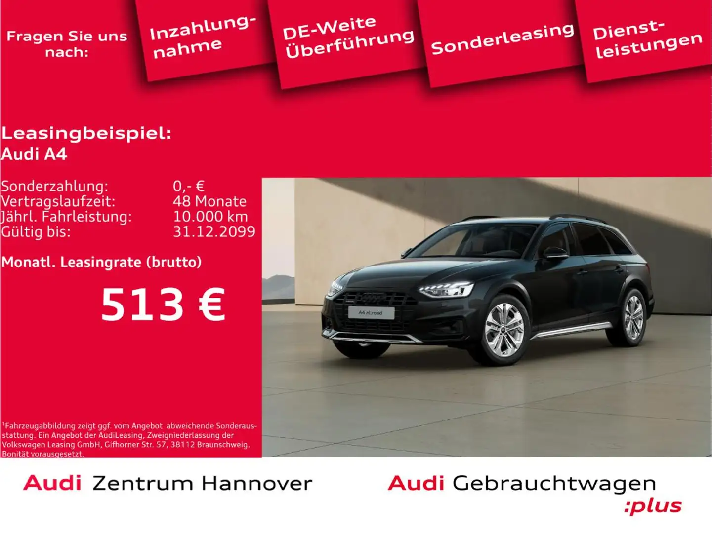 Audi A4 40 allroad quattro 2.0 TDI Schwarz - 1