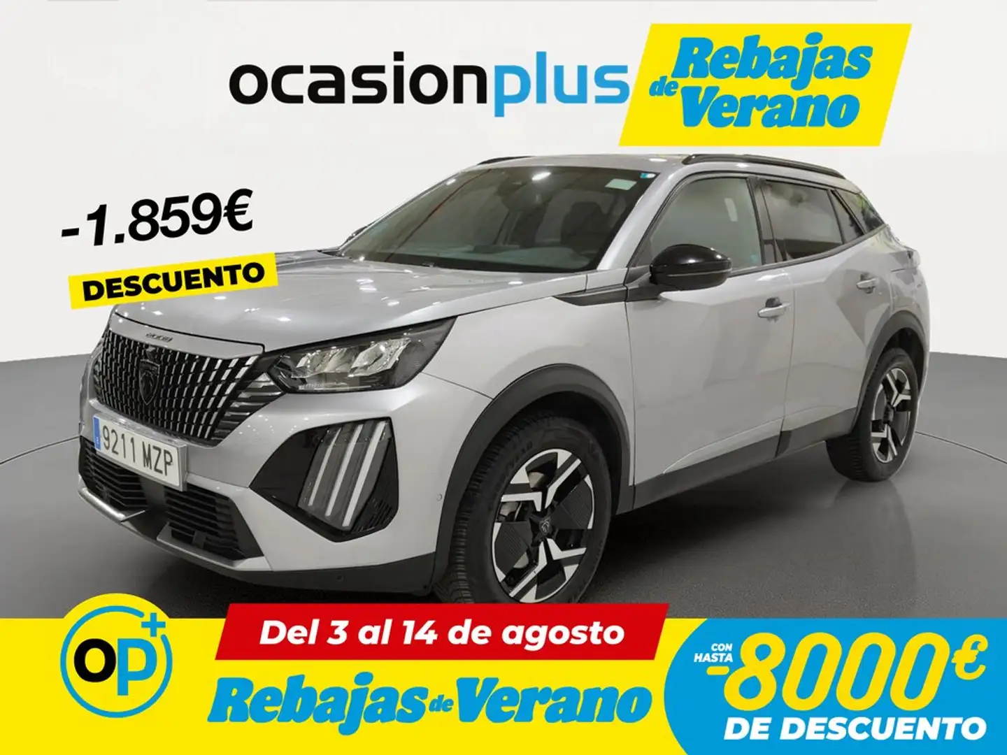 Peugeot 2008 Hybrid Allure eDCS6 145 Gris - 1
