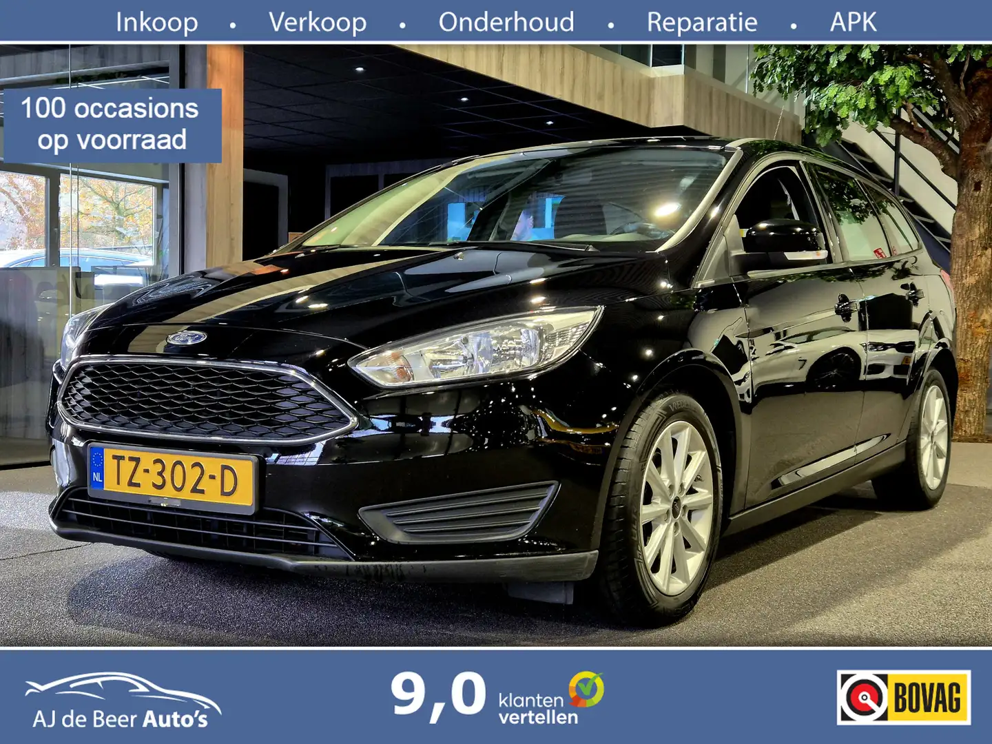 Ford Focus Wagon 1.0 ecoboost 125pk Lease Edition Airco | Cru Noir - 1