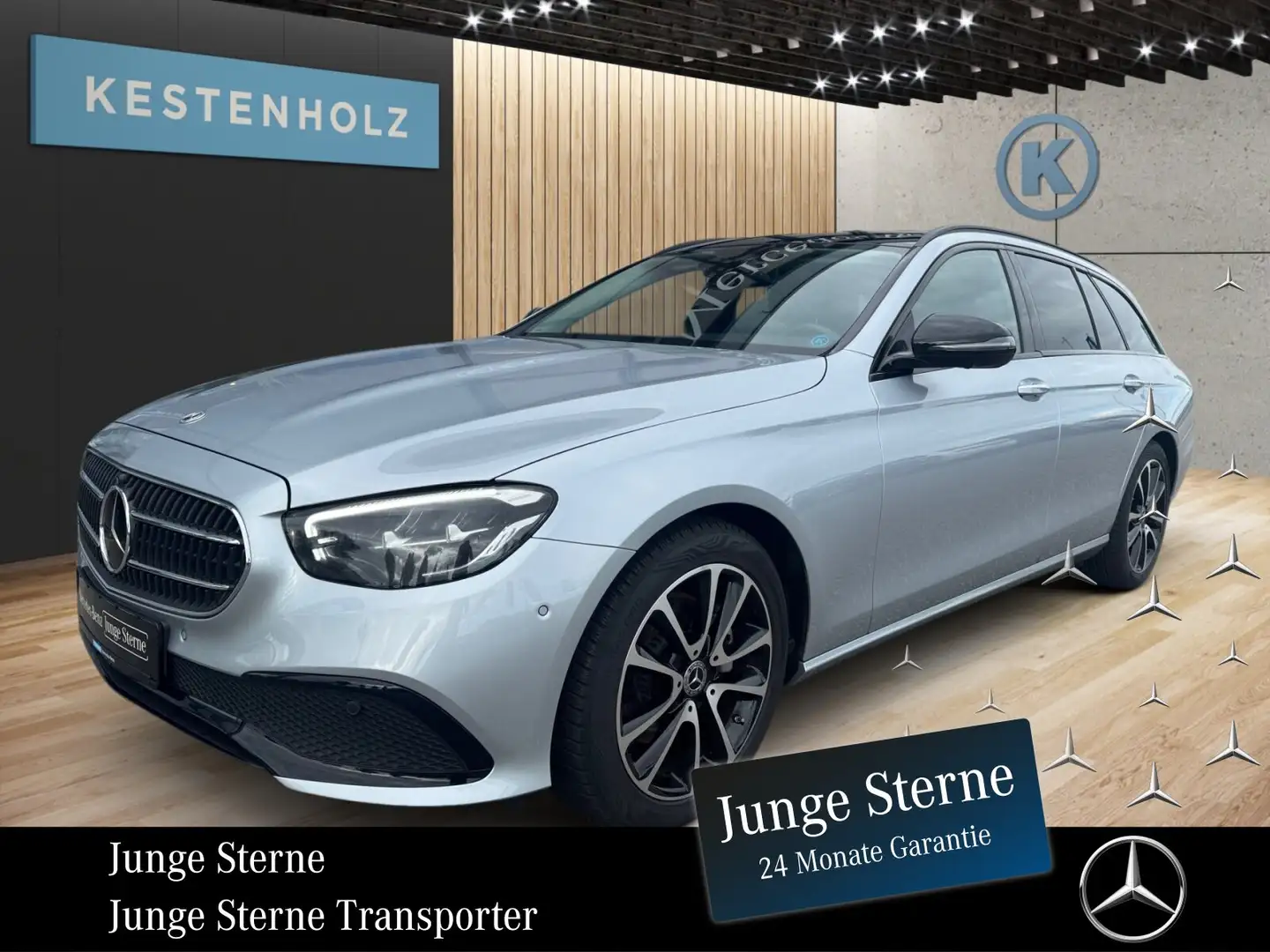 Mercedes-Benz E 220 E 220 d T *AVANTGARDE*NIGHT*PANO*360°*SHZ*NAVI* Argento - 1