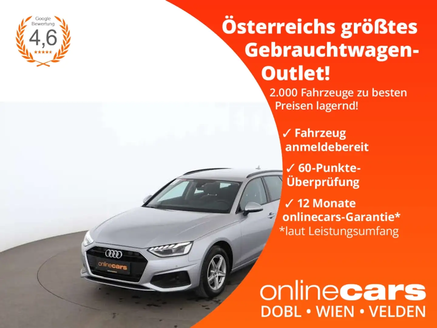 Audi A4 35 TDI Avant Aut LED AHK NAVI LEDER SITZHZG Silber - 1