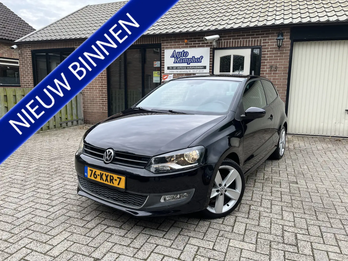 Volkswagen Polo 1.2 TSI Highline 3 drs 105 pk 6 bak Zwart - 1