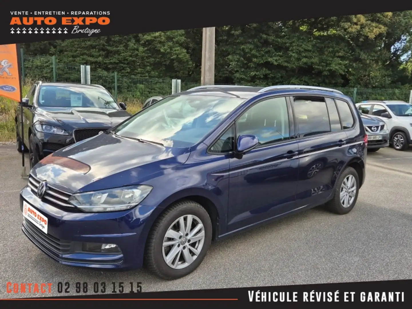 Volkswagen Touran 2.0 TDI 115CH FAP LOUNGE BUSINESS DSG7 5 PLACES EU Bleu - 1
