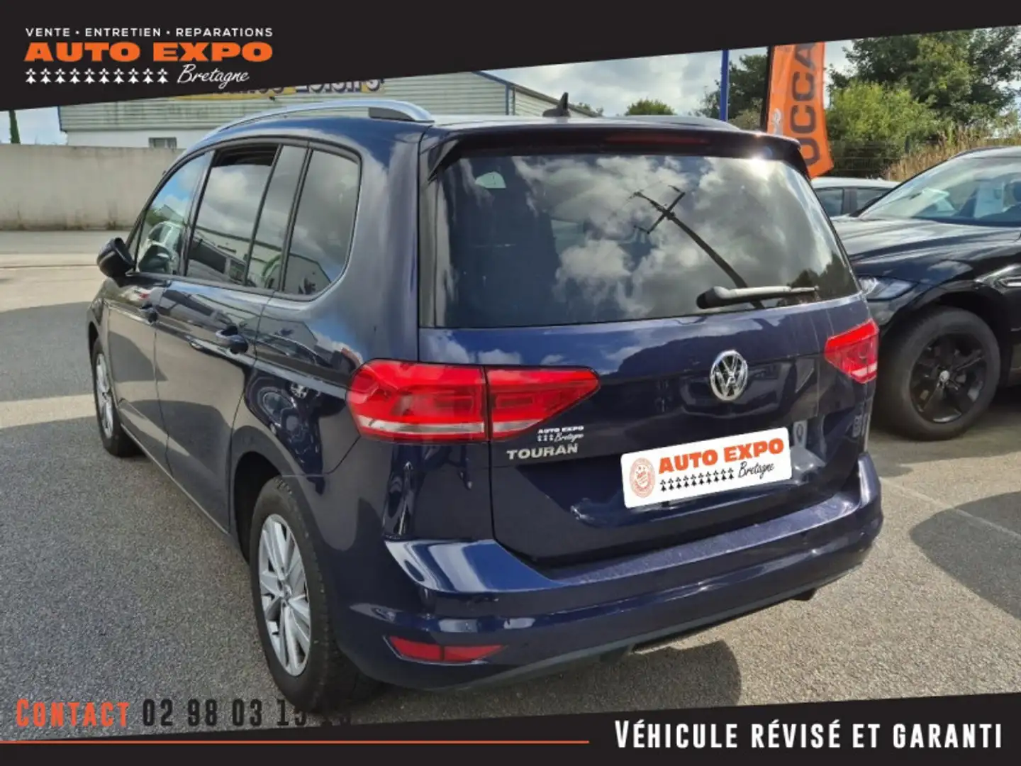 Volkswagen Touran 2.0 TDI 115CH FAP LOUNGE BUSINESS DSG7 5 PLACES EU Bleu - 2