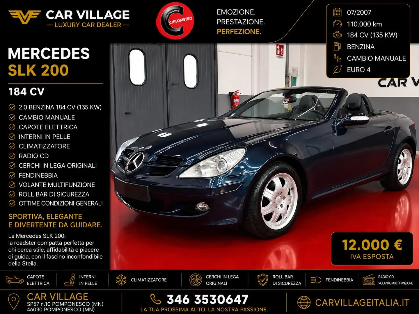 Mercedes-Benz SLK SLK 200 Kompressor cat Sport Blau - 1