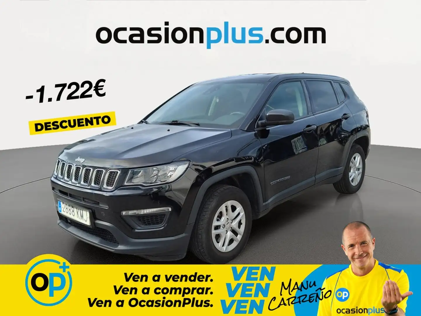 Jeep Compass 1.6 Mjt Sport 4x2 Negro - 1