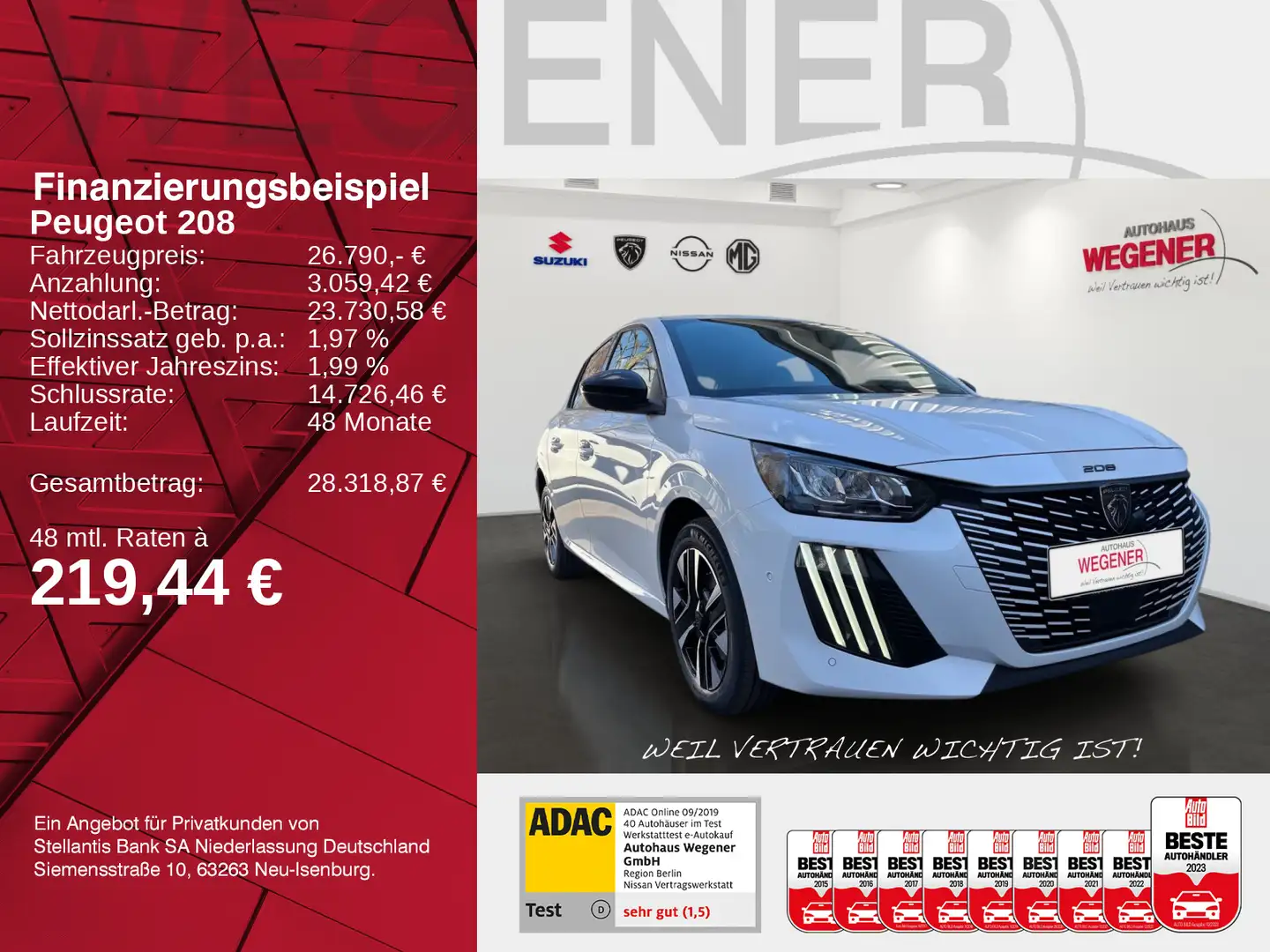 Peugeot 208 Allure Hybrid 110 e-DSC6 *360°Kamera*SHZ* Weiß - 2