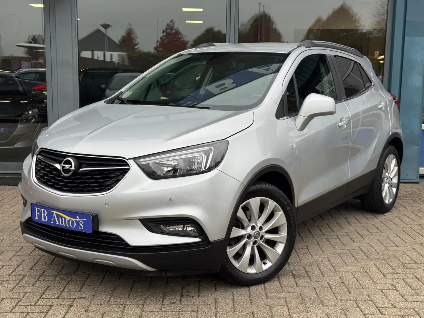 Opel Mokka X 1.4 Turbo Online Edition Airco Navi Lmv Leer Grijs - 1