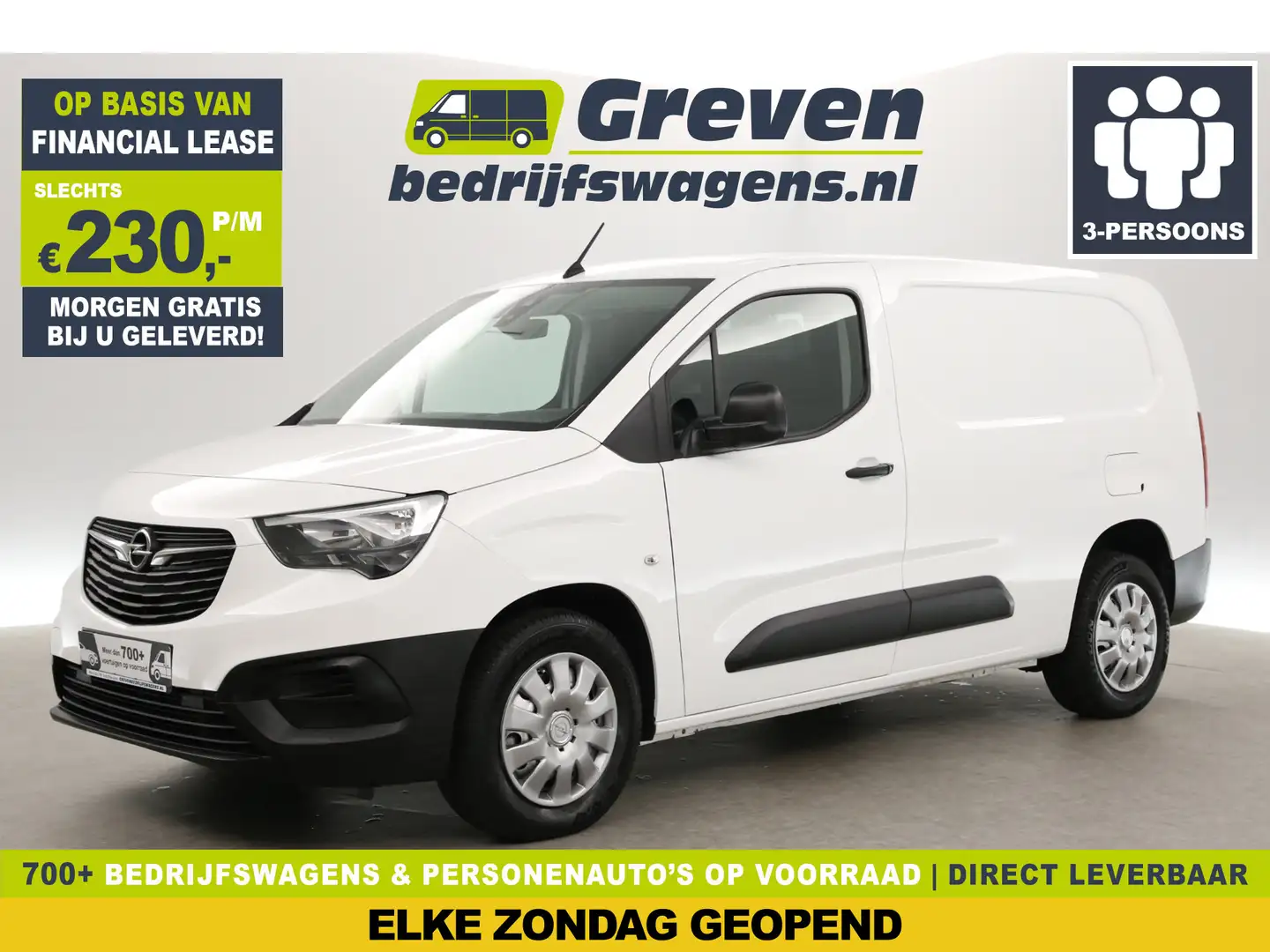 Opel Combo 1.5D L2 131PK | Airco | 3-Zits | Cruise | Parkeers Wit - 1