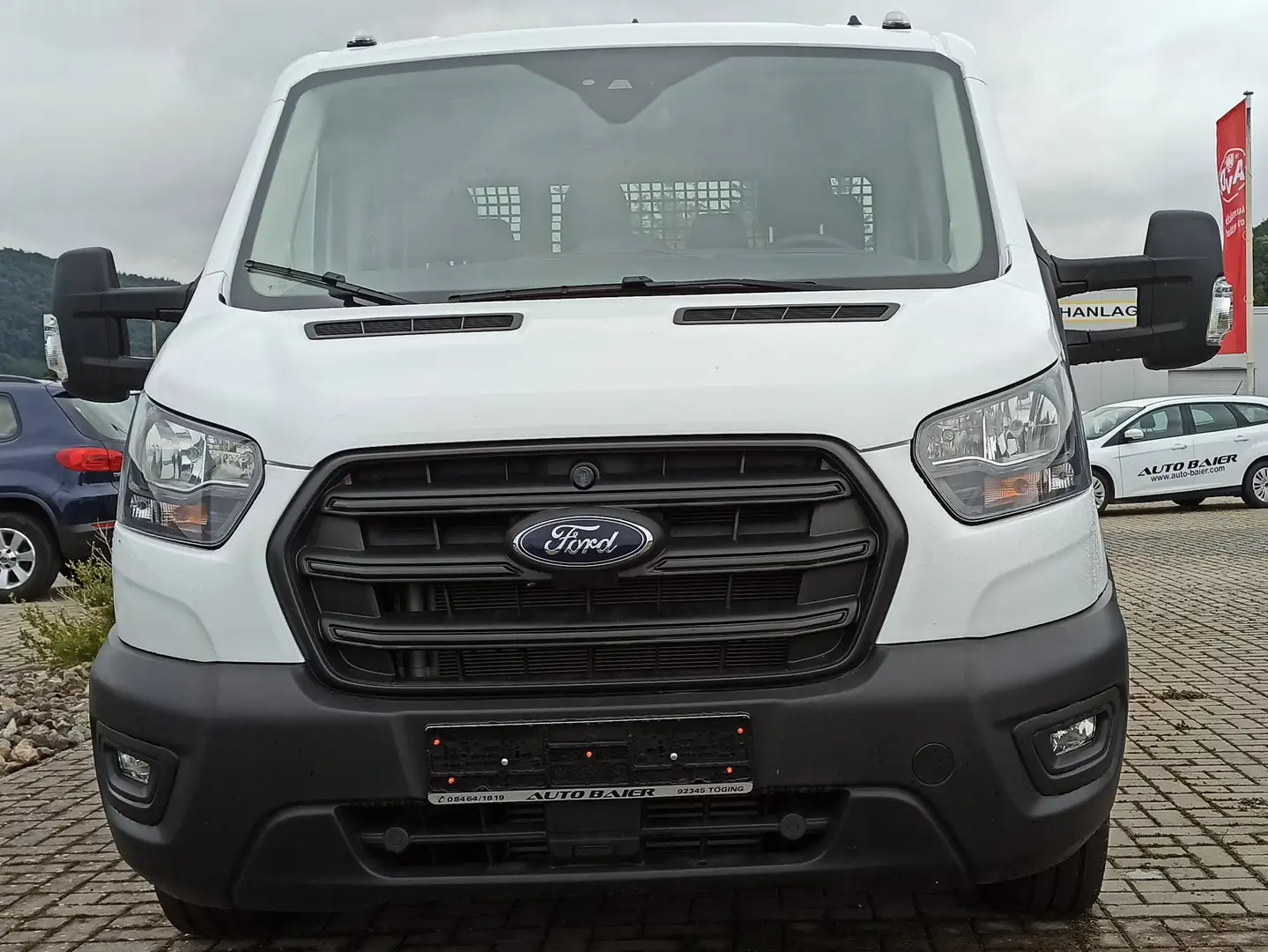 Ford Transit Doka Pritsche breit 350 L3 Ahk, Klima, Trend Weiß - 2