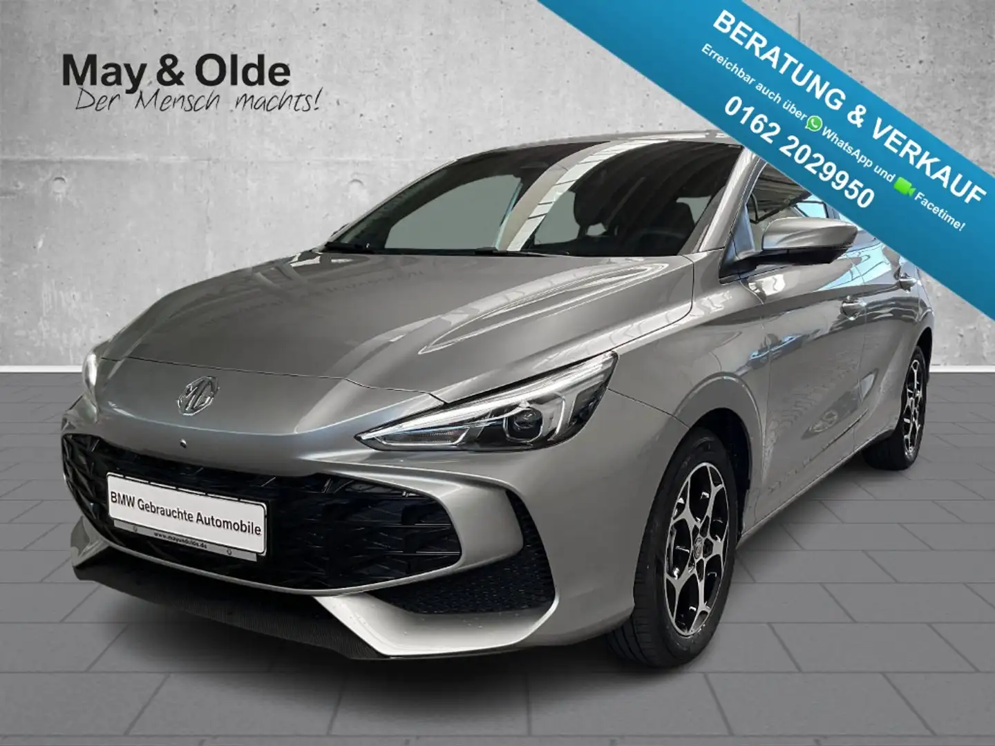 MG MG3 1.5 Hybrid+ Luxury LED ALU 360°Navi ACC SHZ Teille Silber - 1