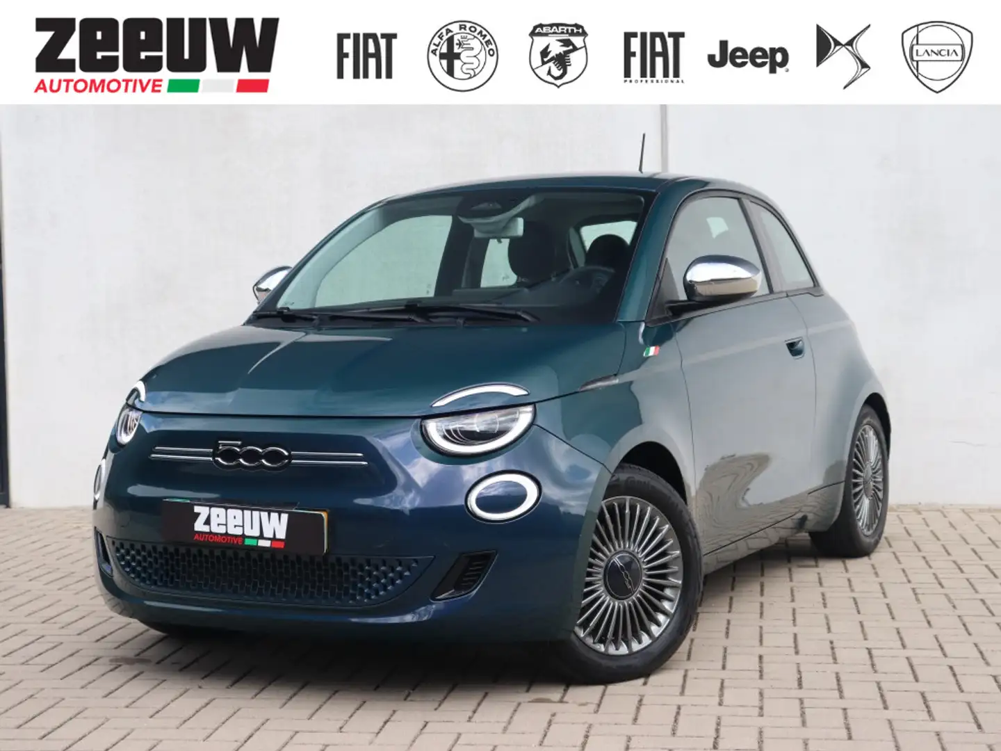 Fiat 500e Icon 42 kWh | Leder | Navi | Carplay | Winter | Ca Groen - 1