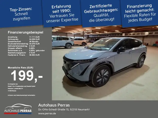 Nissan Ariya 87 KW e-4orce Evolve Pack Leder Schiebedach ACC+LE