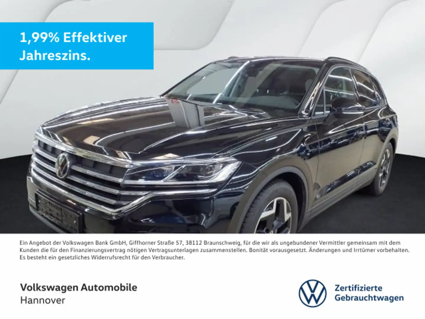 Volkswagen Touareg 3.0 V6 TDI Navi AHK LED Kamera ParkAssis Schwarz - 1