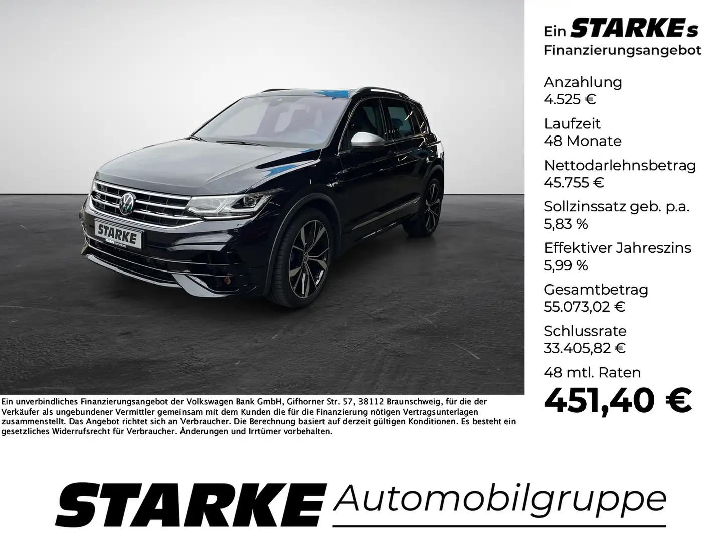 Volkswagen Tiguan R 2.0 TSI DSG 4M Schwarz - 1