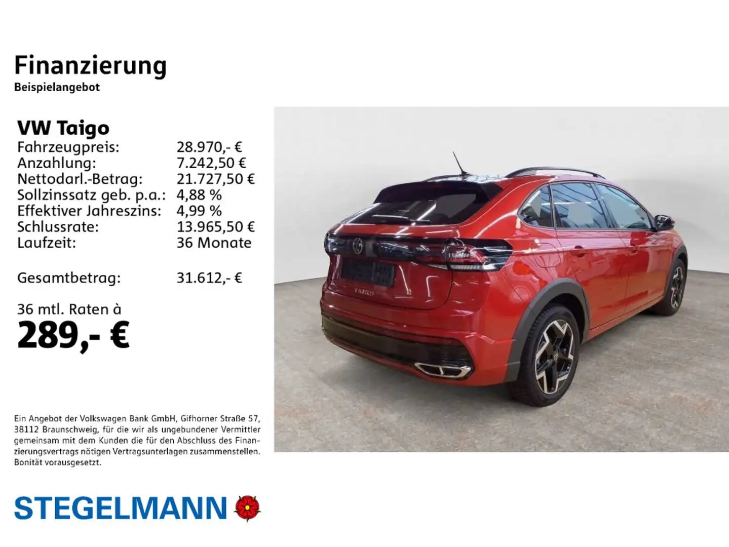 Volkswagen Taigo 1.5 TSI DSG R-Line *AHK*LED*Navi*Kamera* Rot - 2