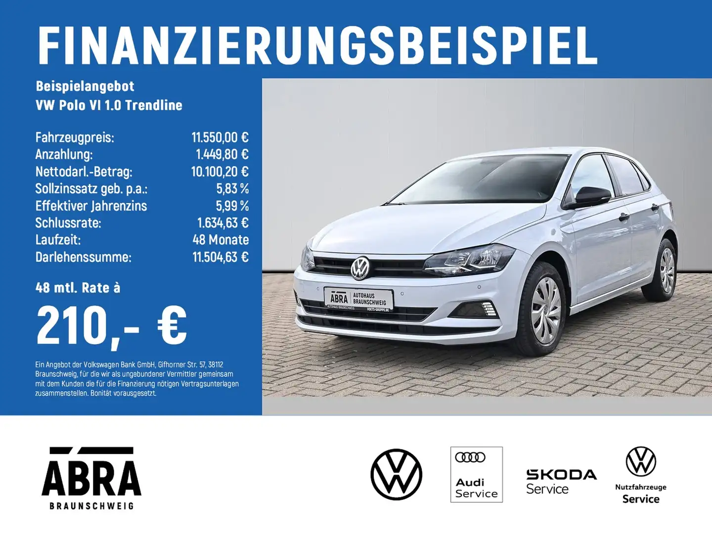 Volkswagen Polo VI 1.0 Trendline PDC+GRA+KLIMA Silber - 2